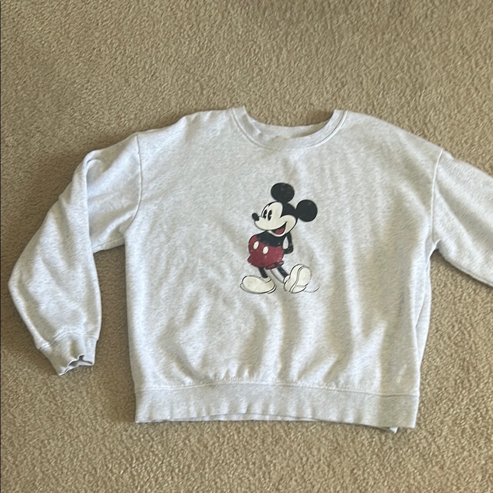 H&M Light Gray Mickey Mouse Sweatshirt